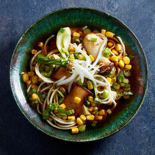 Celeriac ‘Ramen’ in Mushroom-Miso Broth