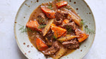 Parsnip, Leek & Sweet Potato Beef Stew